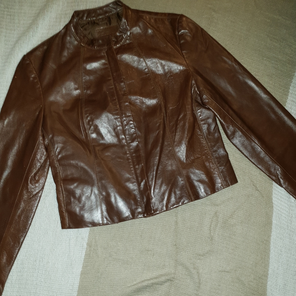 Genuine Leather Moto Jacket ♡ EUC